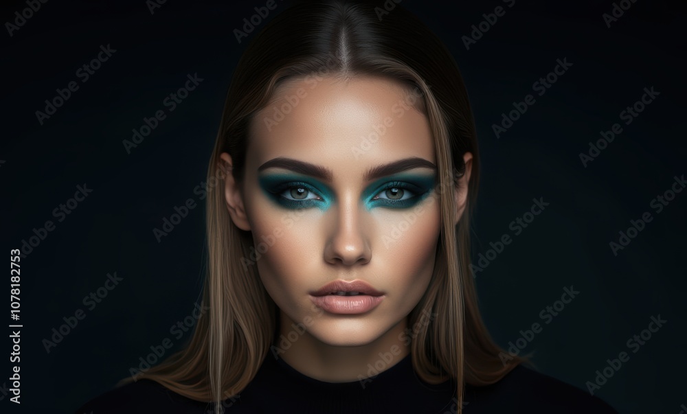 Stunning woman with bold makeup Stunning woman with bold makeup