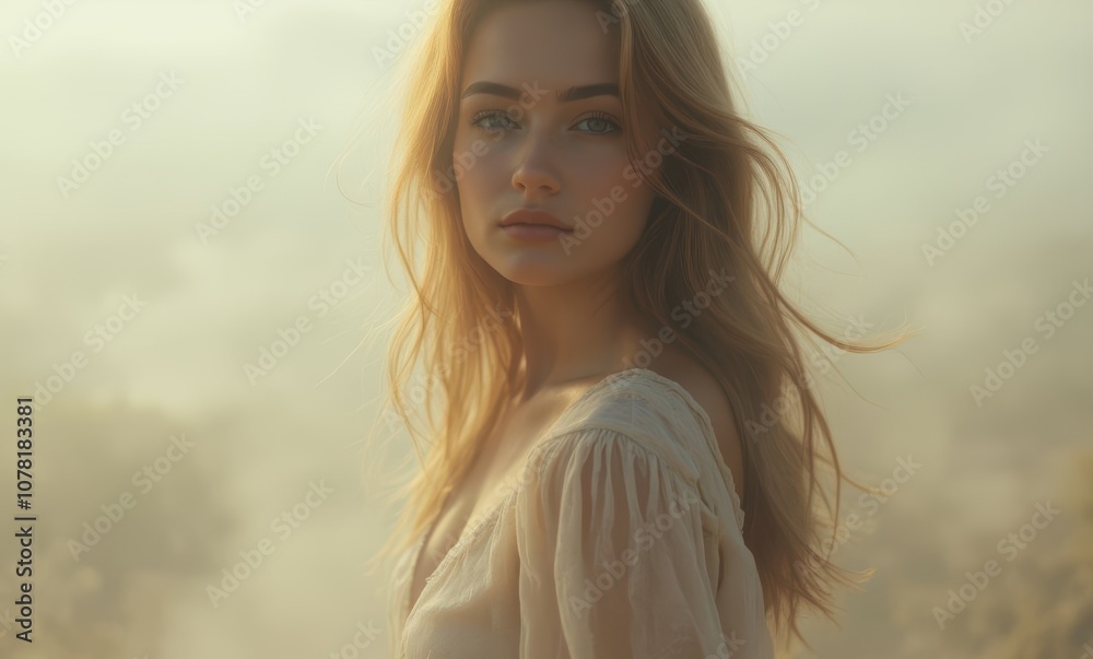 Serene portrait of a young woman Serene portrait of a young woman