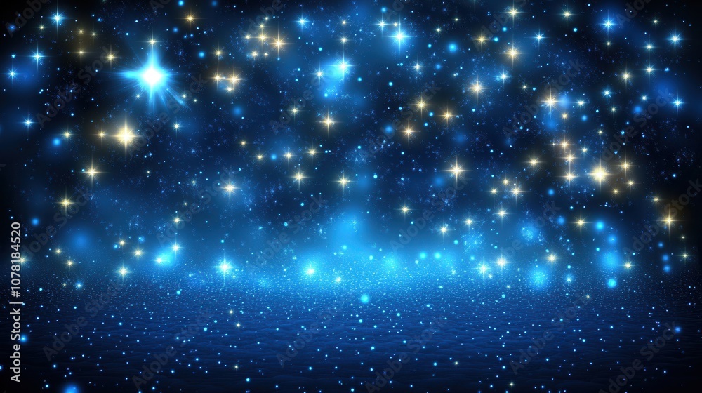 Magical Night Sky Sparkling Stars Celestial Background Glimmering Lights Magical Night Sky Sparkling Stars Celestial Background Glimmering Lights