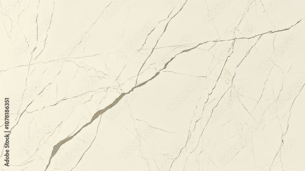 Close-up of a Creamy White Marble Slab with Gray Veins Close-up of a Creamy White Marble Slab with Gray Veins