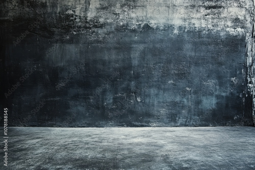 Empty dark room with grunge concrete wall. Empty dark room with grunge concrete wall.