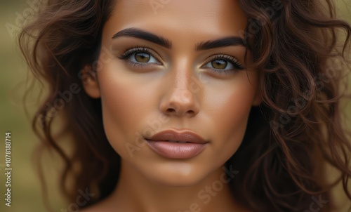 Close-up of a beautiful young woman