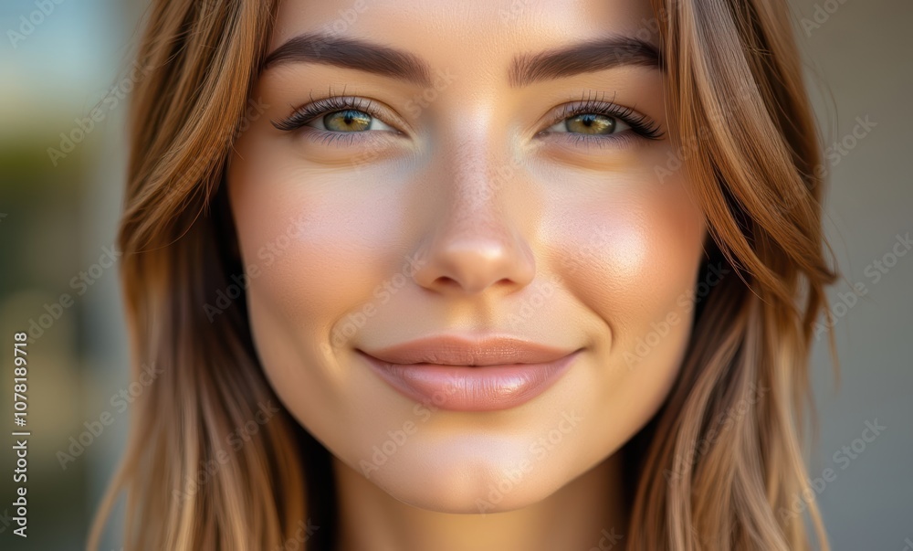 Smiling young woman with captivating eyes Smiling young woman with captivating eyes
