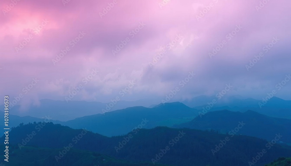 mountains with a pink sky and a few clouds in the background mountains with a pink sky and a few clouds in the background