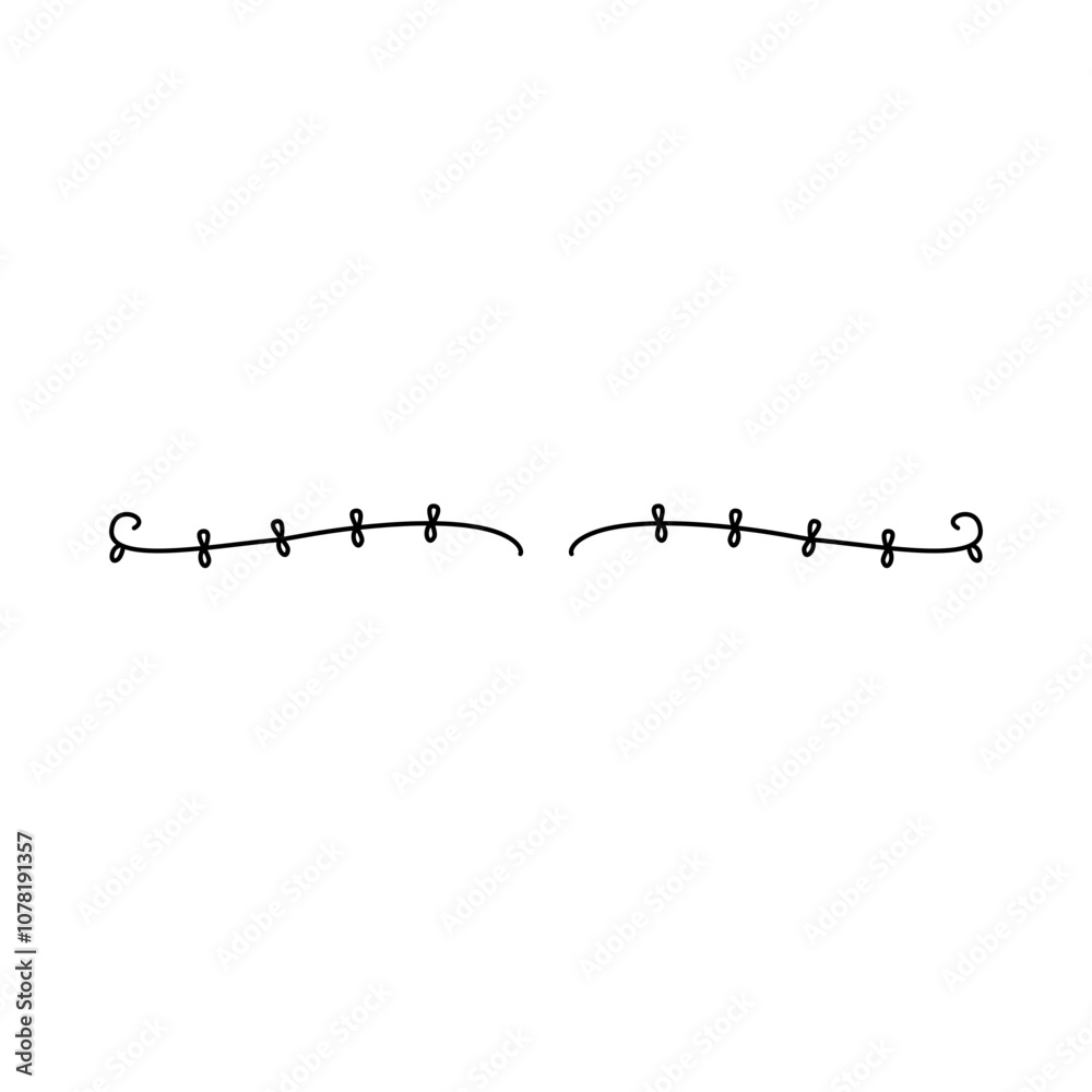 Divider Line Scribble Stroke Decorative Leaf Divider Line Scribble Stroke Decorative Leaf