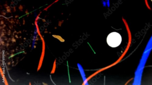 Abstract geometric colorful pencils 