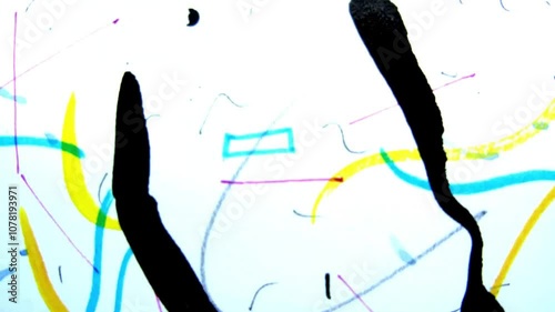 Abstract geometric colorful pencils 