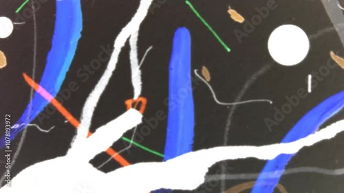 Abstract geometric colorful pencils 