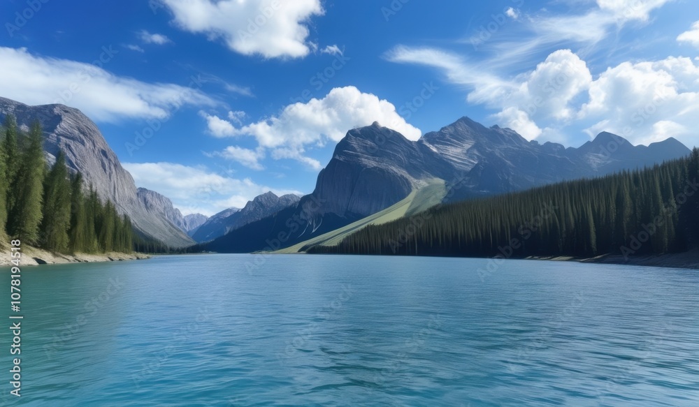 a large body of water with mountains in the background a large body of water with mountains in the background