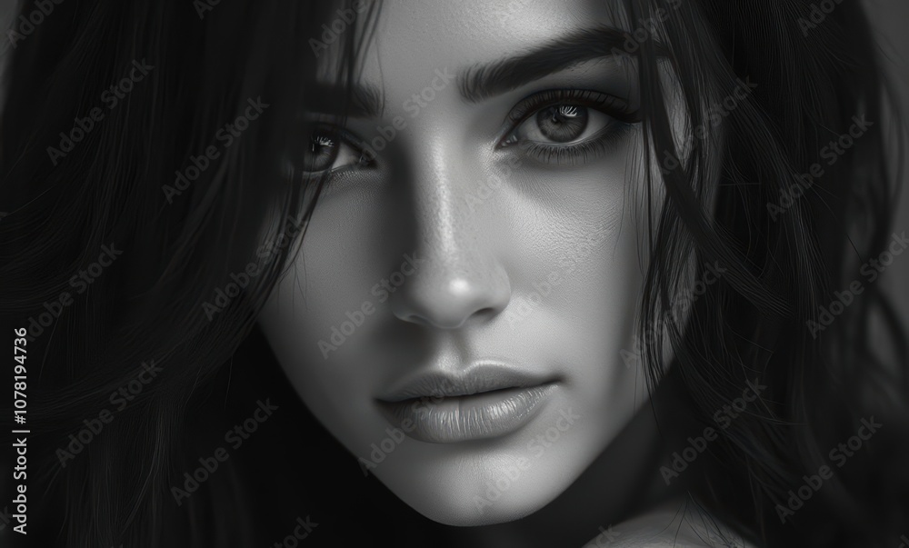Close-up portrait of a young woman Close-up portrait of a young woman