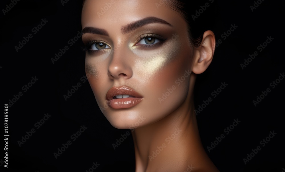 Elegant model with stunning highlight effects Elegant model with stunning highlight effects