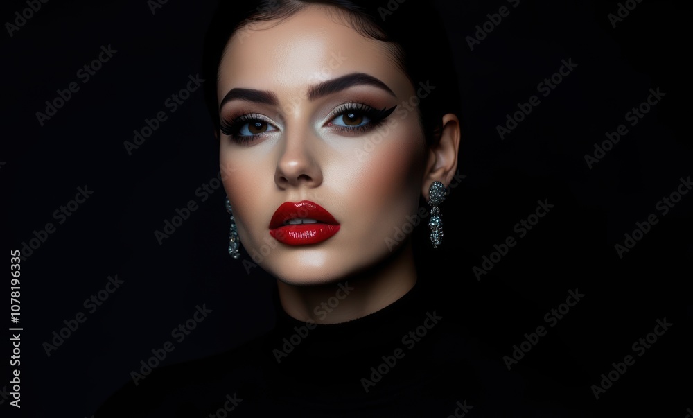 Elegant woman with dramatic makeup Elegant woman with dramatic makeup