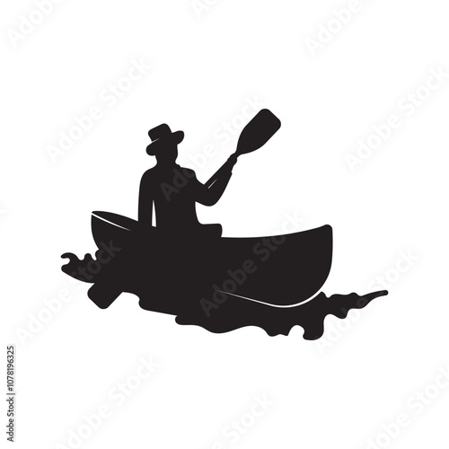 Kayak boat logo icon vector design