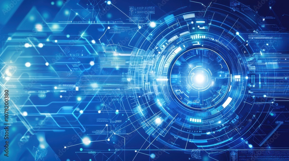 Abstract digital design featuring futuristic elements and technology motifs. Abstract digital design featuring futuristic elements and technology motifs.