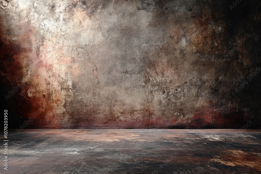 Grungy textured wall with spotlight effect. Grungy textured wall with spotlight effect.