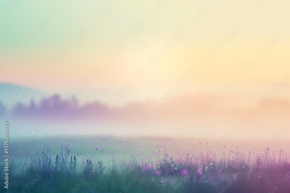 Obraz premium Blurred background of a flower field