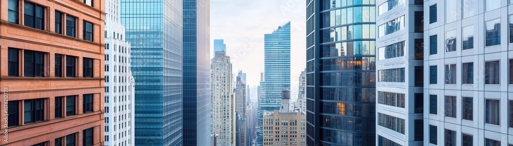 Fototapeta premium High-rise residential buildings with city views, highlighting demand for downtown living