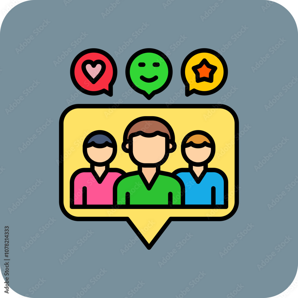 Fototapeta premium Social engagement Icon