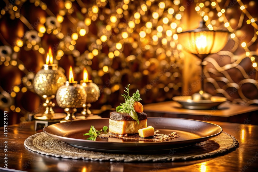 Rich Brown and Golden Abstract Food Photography with Layered Textures and Shimmering Lights for Luxurious Culinary Art Rich Brown and Golden Abstract Food Photography with Layered Textures and Shimmering Lights for Luxurious Culinary Art