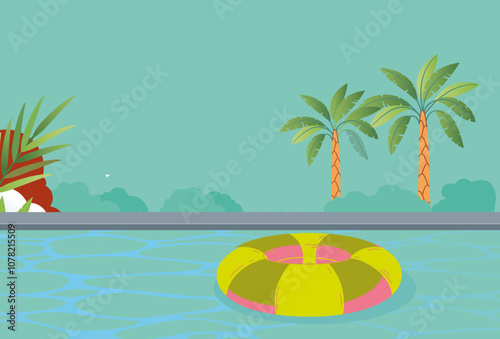 Pool Concept Illustration Stylish and Beautiful