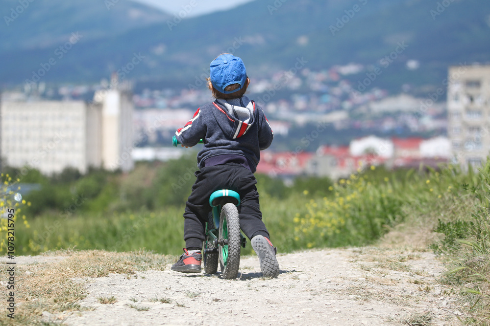 baby on balance bike