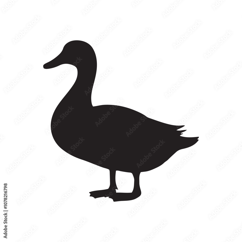 Duck icon. Duck black silhouette isolated on white background. Vector illustration, Domestic and wild ducks. Duck icon. Duck black silhouette isolated on white background. Vector illustration, Domestic and wild ducks.