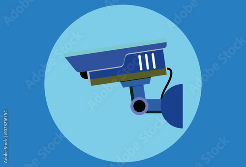 Security Camera Concept Illustration Stylish and Beautiful