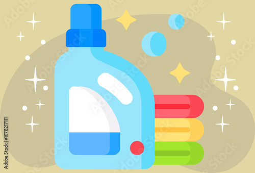 Detergent Concept Illustration Stylish and Beautiful