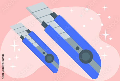 Cutter Concept Illustration Stylish and Beautiful