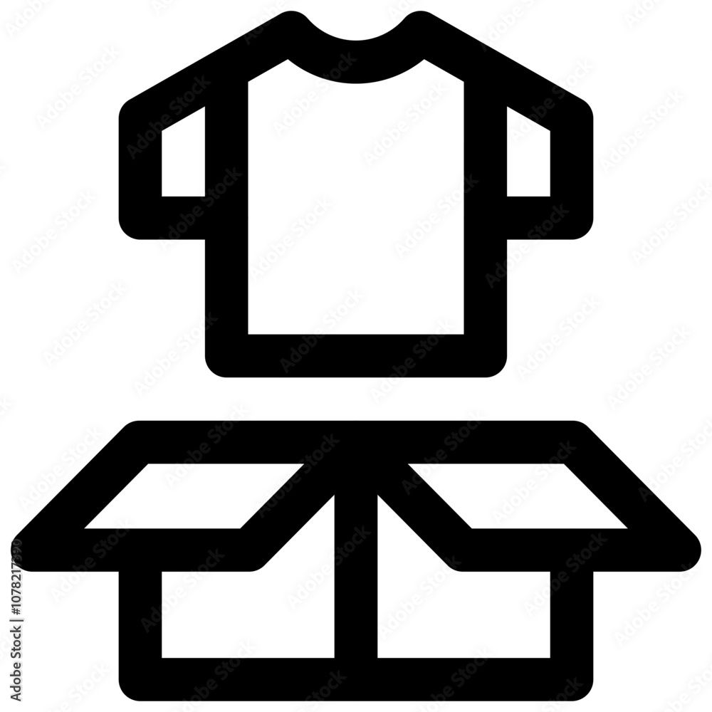 Clothes donation. Editable stroke vector icon. Clothes donation. Editable stroke vector icon.