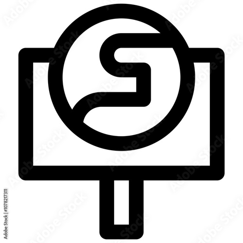 Climate advocacy. Editable stroke vector icon.