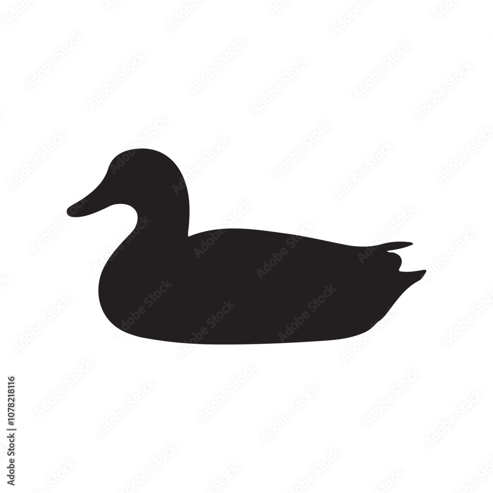 Duck icon. Duck black silhouette isolated on white background. Vector illustration, Domestic and wild ducks. Duck icon. Duck black silhouette isolated on white background. Vector illustration, Domestic and wild ducks.