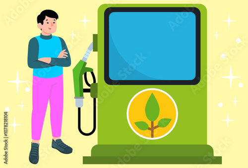 Bio Fuel Concept Illustration Stylish and Beautiful