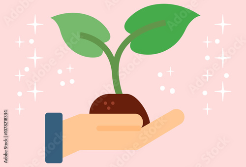 Replant Concept Illustration Stylish and Beautiful