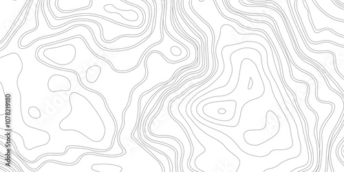 Topographic map background geographic line map with elevation assignments. Modern design with White background with topographic wavy pattern