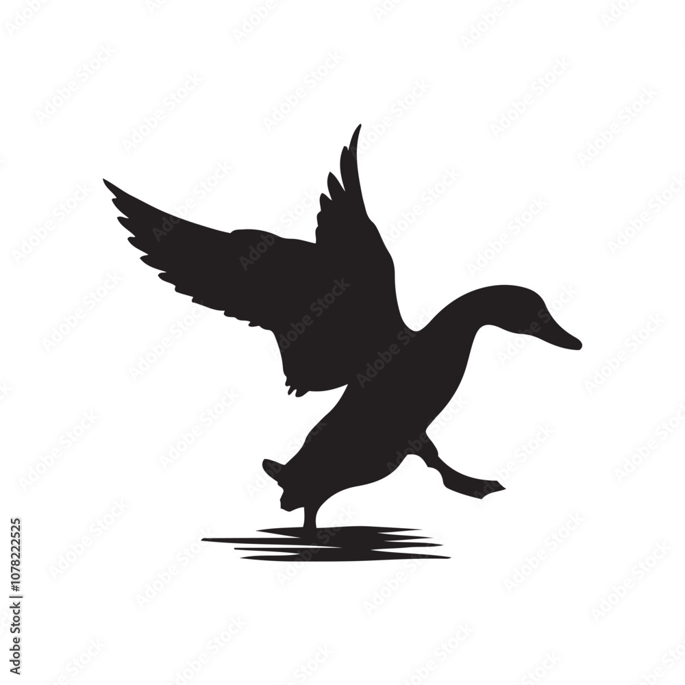 Duck icon. Duck black silhouette isolated on white background. Vector illustration, Domestic and wild ducks. Duck icon. Duck black silhouette isolated on white background. Vector illustration, Domestic and wild ducks.