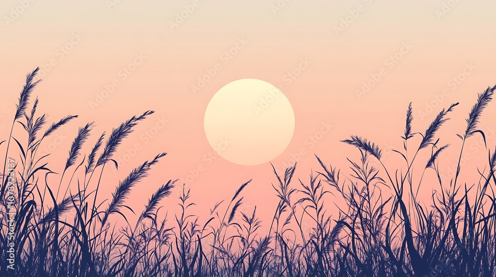 Obraz premium Floral Frame with Green Background