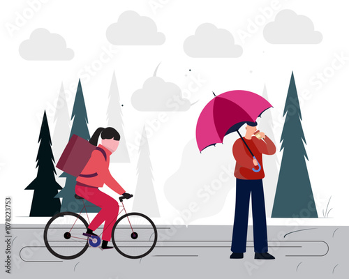 974 - Umbrella Concept Illustration974 - Umbrella Concept Illustration