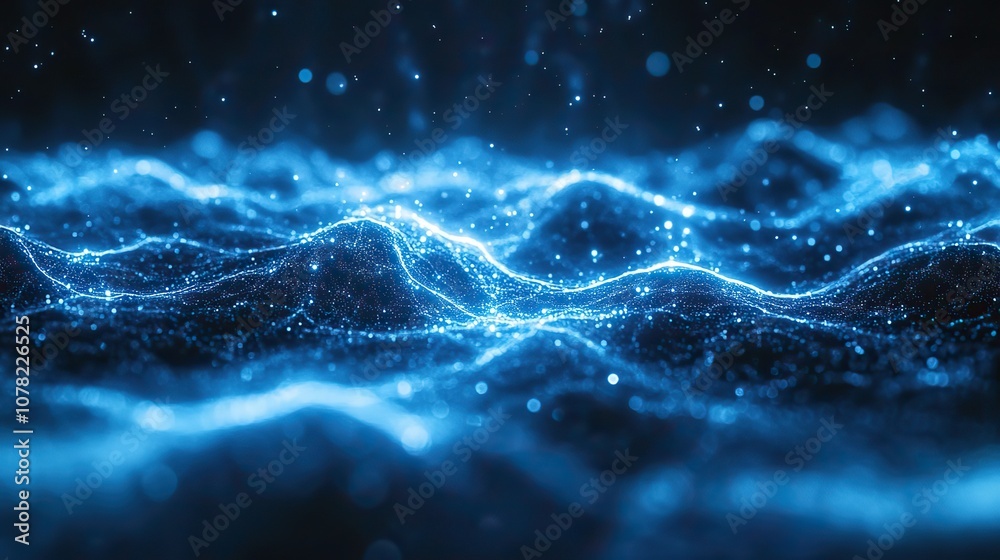 abstract blue technology background with a cyber network grid and connected particles artificial neurons global data connections business technology graphics backgrounds abstract blue technology background with a cyber network grid and connected particles artificial neurons global data connections business technology graphics backgrounds