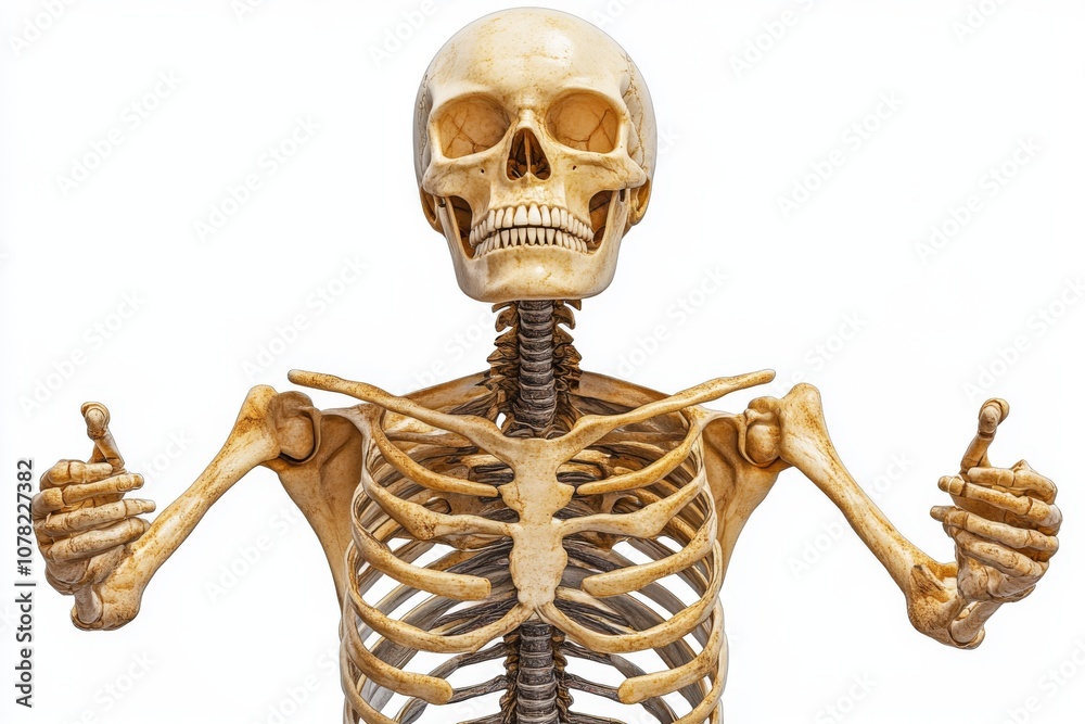 Human Skeleton Giving Thumbs Up Gesture Human Skeleton Giving Thumbs Up Gesture