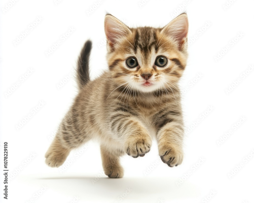 Cat kitten in motion pose transparent background Cat kitten in motion pose transparent background