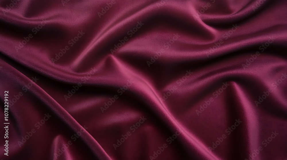 Fototapeta premium Texture of dark maroon background with smooth velvet finish