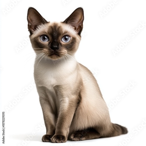 Cat kitten in motion pose transparent background