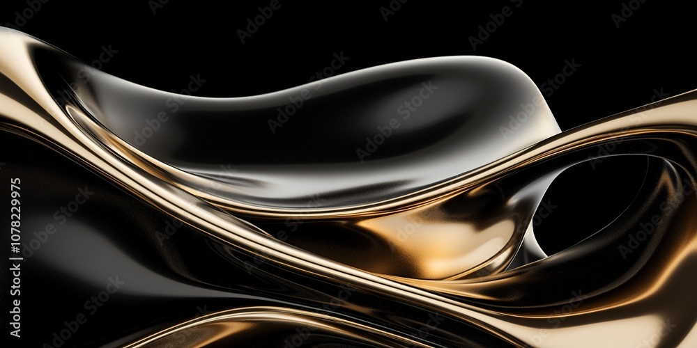 A High-End Black and Gold Design Featuring 3D Rendering with Studio Lighting, Emphasizing Minimalism and Opulence. This Composition Showcases a Sense of Technology and Realism with High Quality and D A High-End Black and Gold Design Featuring 3D Rendering with Studio Lighting, Emphasizing Minimalism and Opulence. This Composition Showcases a Sense of Technology and Realism with High Quality and D