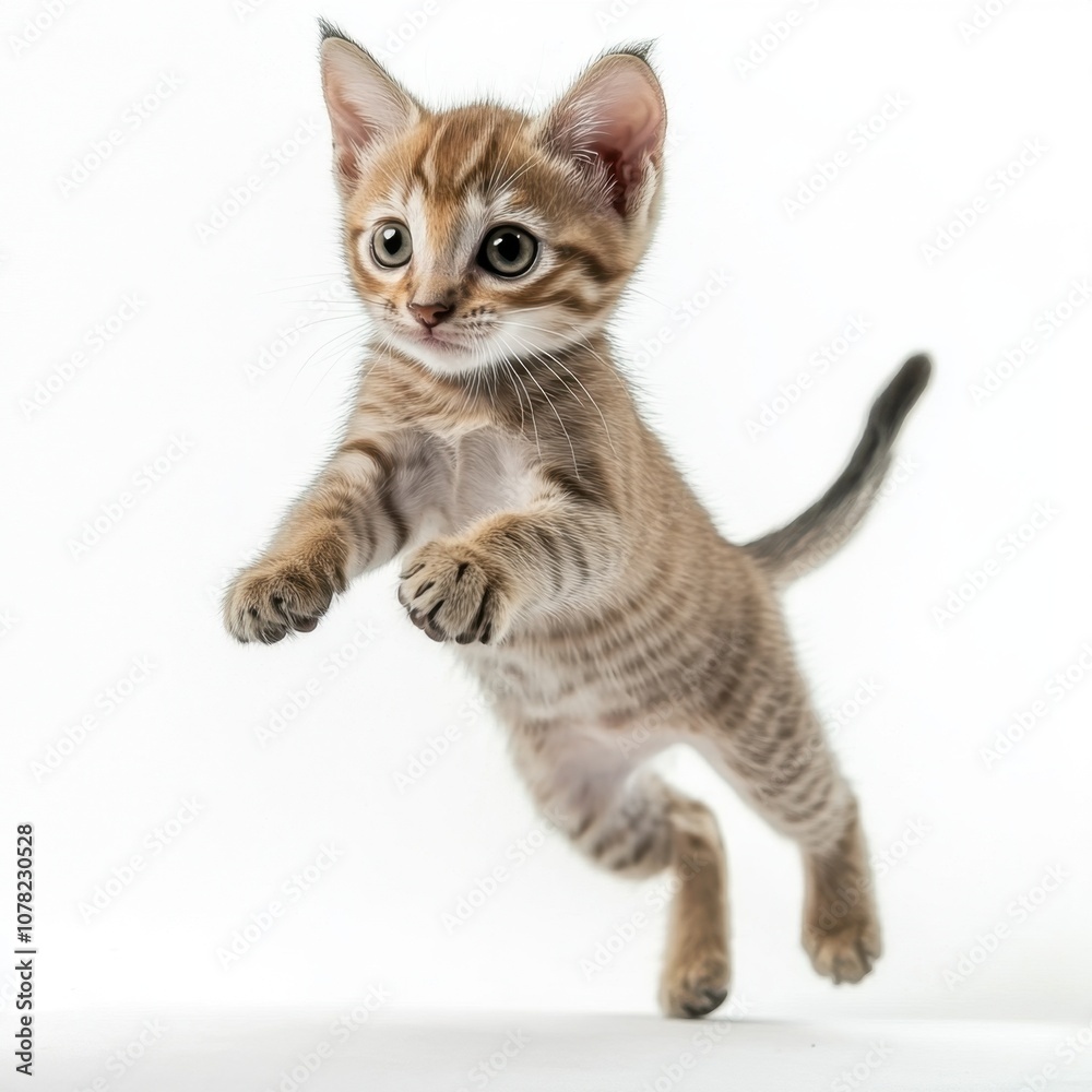 Cat kitten in motion pose transparent background Cat kitten in motion pose transparent background