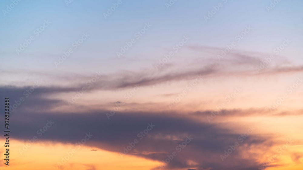 Sky gradient from blue to orange sunset Sky gradient from blue to orange sunset