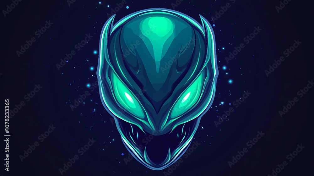 Neon Alien Portrait Neon Alien Portrait