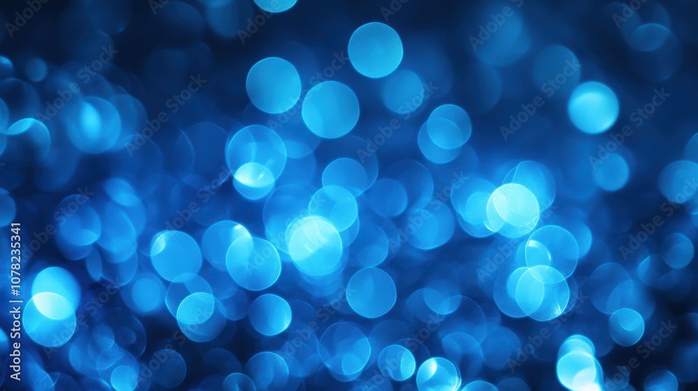 Mystical blue bokeh lights for festive season design and background use Mystical blue bokeh lights for festive season design and background use
