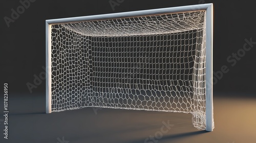 Soccer Football Sport Game Goal Frame with Net Isolated

 photo