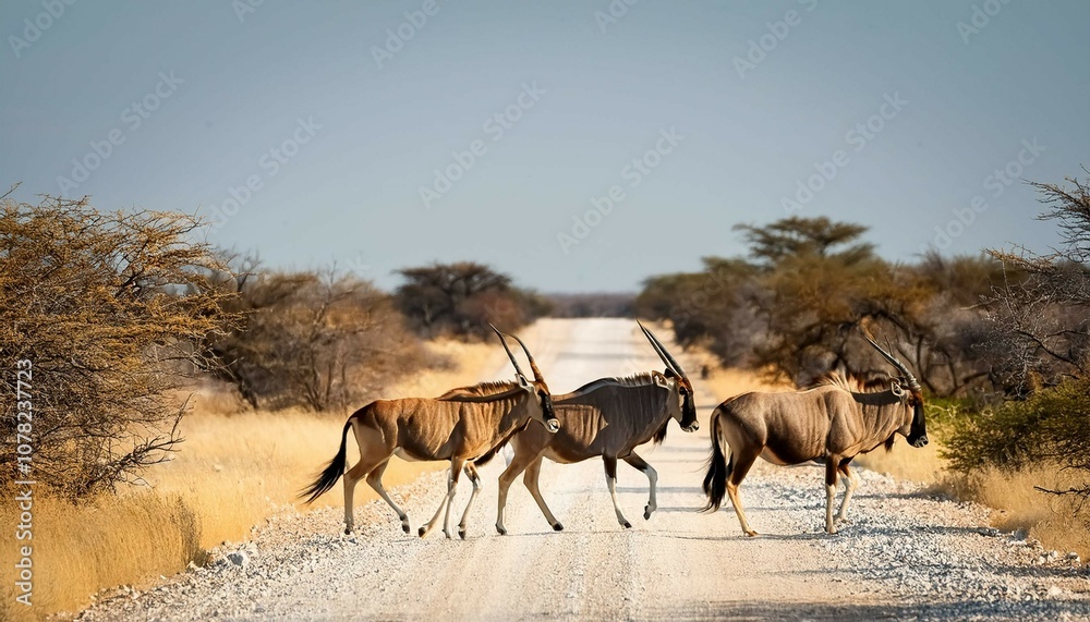 herd of wildebeest herd of wildebeest